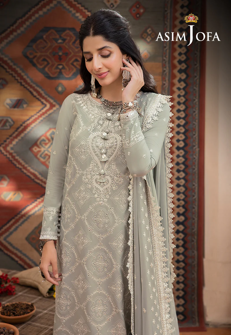 AJSW-20 EMBROIDERED LAWN SILK 3 PCS - Image 4