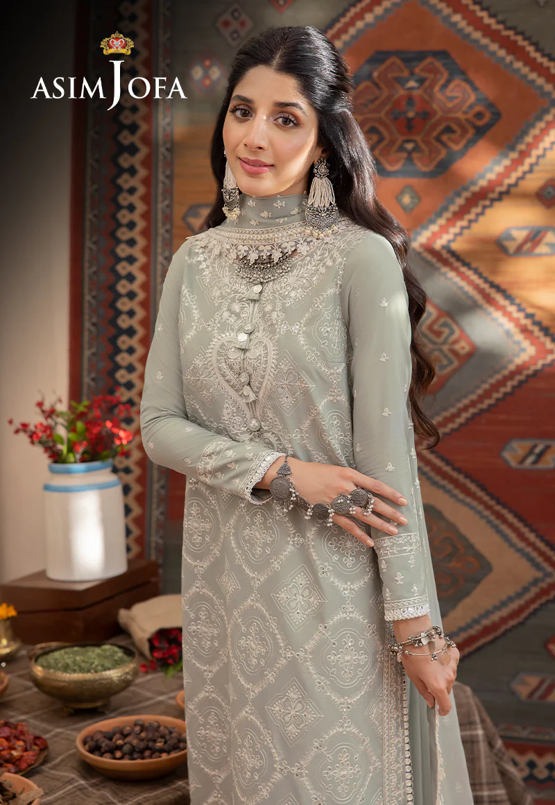 AJSW-20 EMBROIDERED LAWN SILK 3 PCS - Image 9