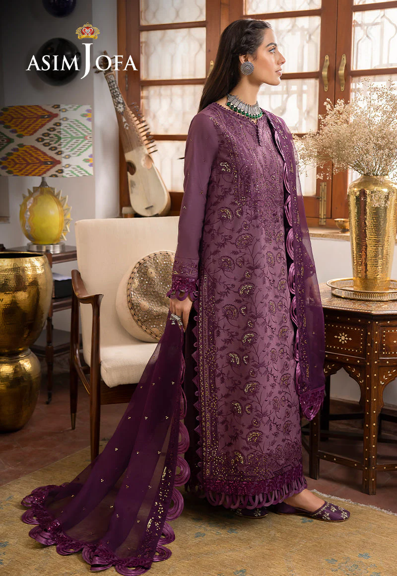 AJSWP-06 STITCHED EMBROIDERED LAWN SILK 3 PCS - Image 3