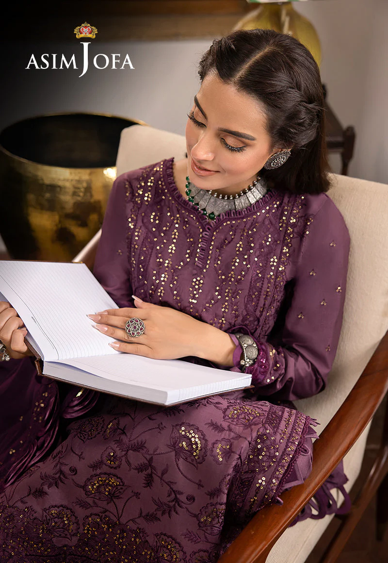 AJSWP-06 STITCHED EMBROIDERED LAWN SILK 3 PCS - Image 9