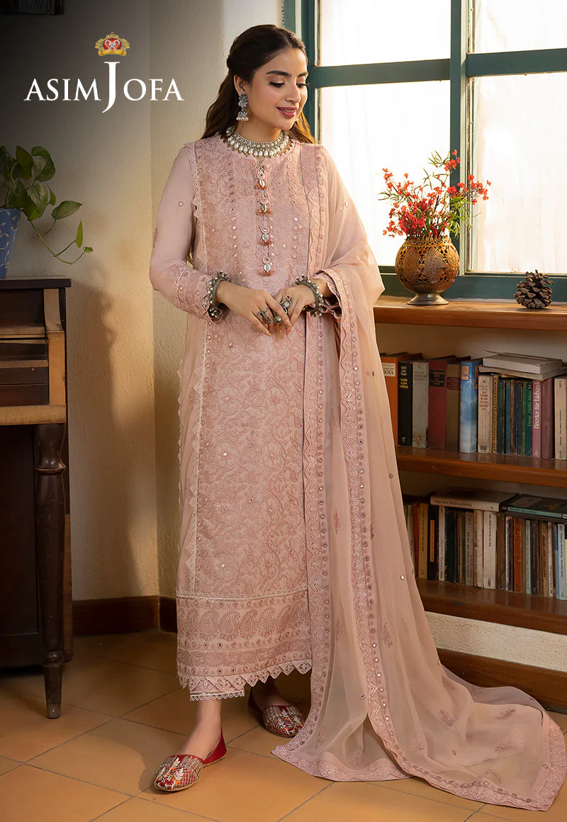 AJSWP-07 STITCHED EMBROIDERED LAWN SILK 3 PCS - Image 2
