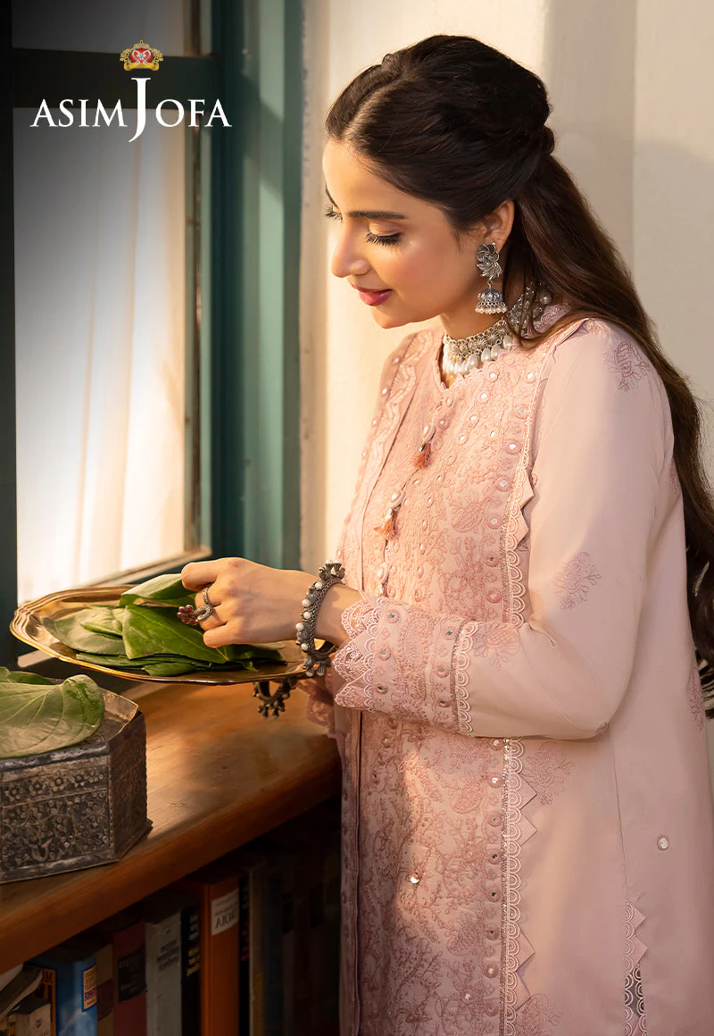 AJSWP-07 STITCHED EMBROIDERED LAWN SILK 3 PCS - Image 4
