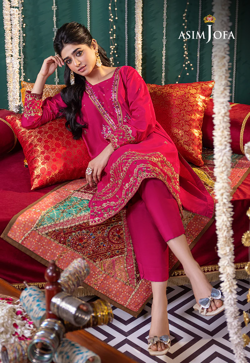 AJTM-03 - 2 PCS EMBROIDERED RAW SILK 2 PCS - Image 5