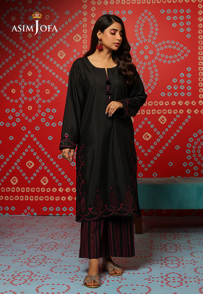 AJTM-05 - 2 PCS EMBROIDERED RAW SILK 2 PCS - Image 4