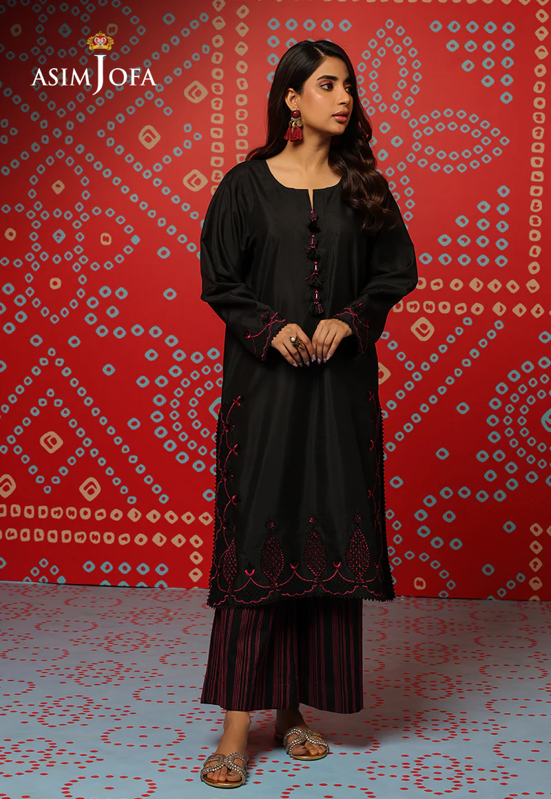 AJTM-05 - 2 PCS EMBROIDERED RAW SILK 2 PCS - Image 6