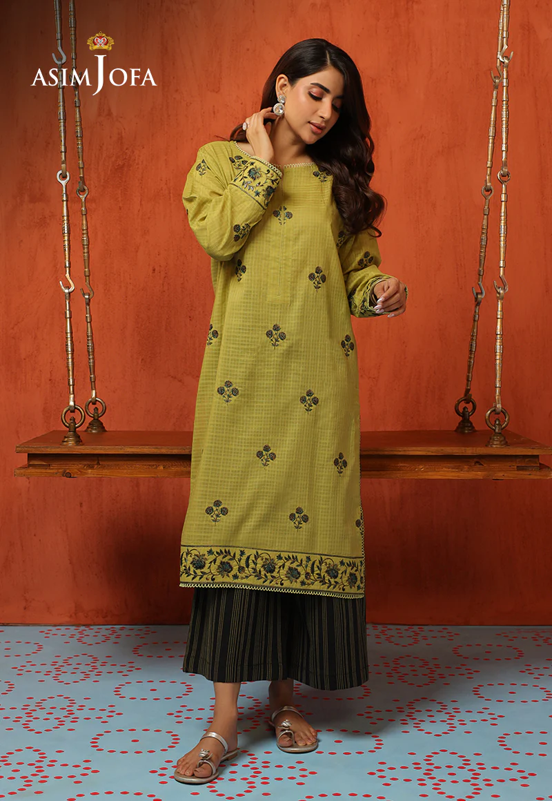 AJTM-07 - 2 PCS EMBROIDERED SELF JACQUARD 2 PCS - Image 2
