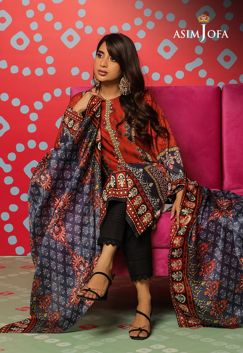 AJTM-10 - 2 PCS PRINTED GEORGETTE SILK 2 PCS - Image 4