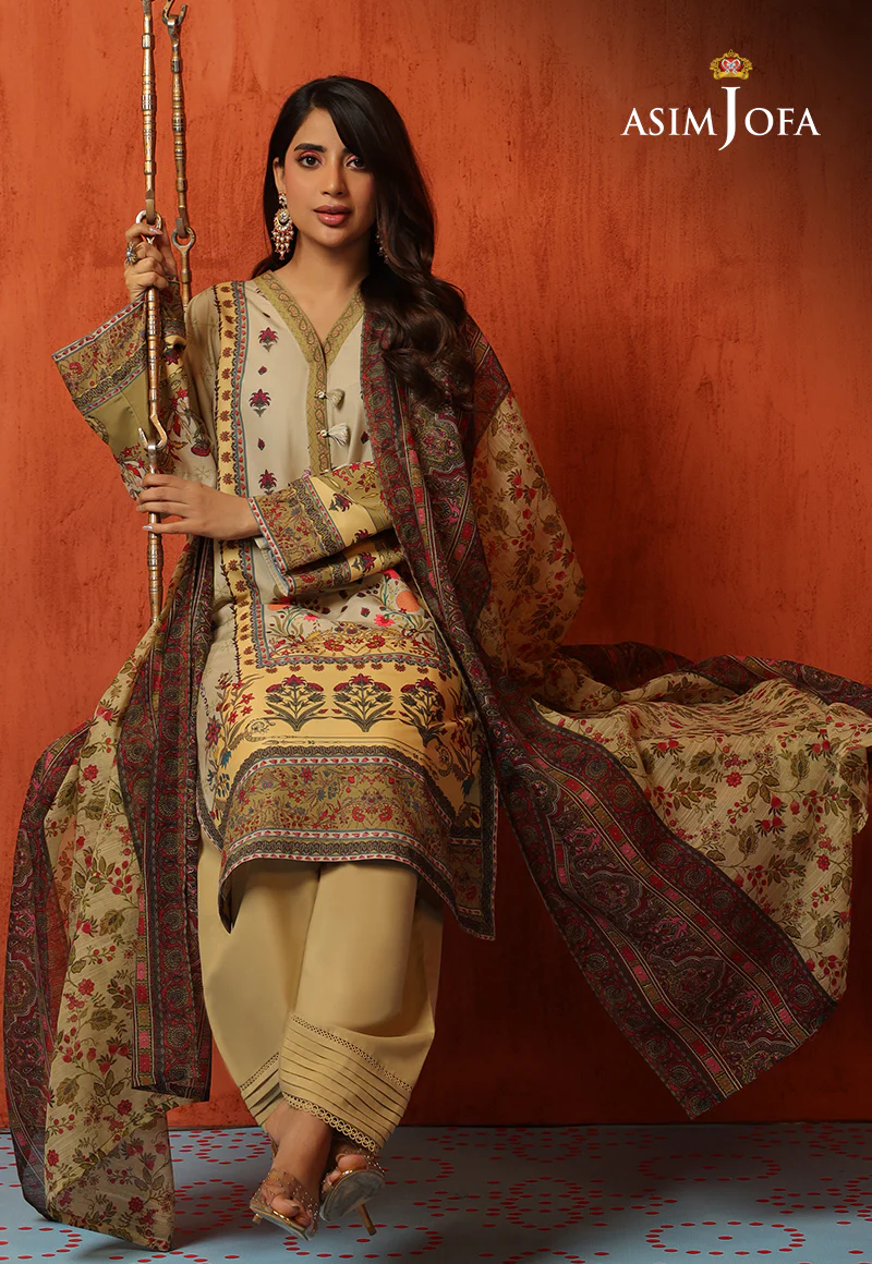 AJTM-16 - 3 PCS EMBROIDERED SWISS LAWN 3 PCS - Image 10