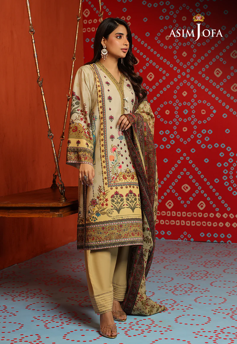 AJTM-16 - 3 PCS EMBROIDERED SWISS LAWN 3 PCS - Image 2