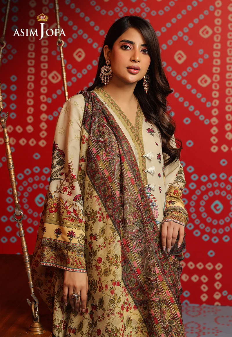 AJTM-16 - 3 PCS EMBROIDERED SWISS LAWN 3 PCS - Image 3
