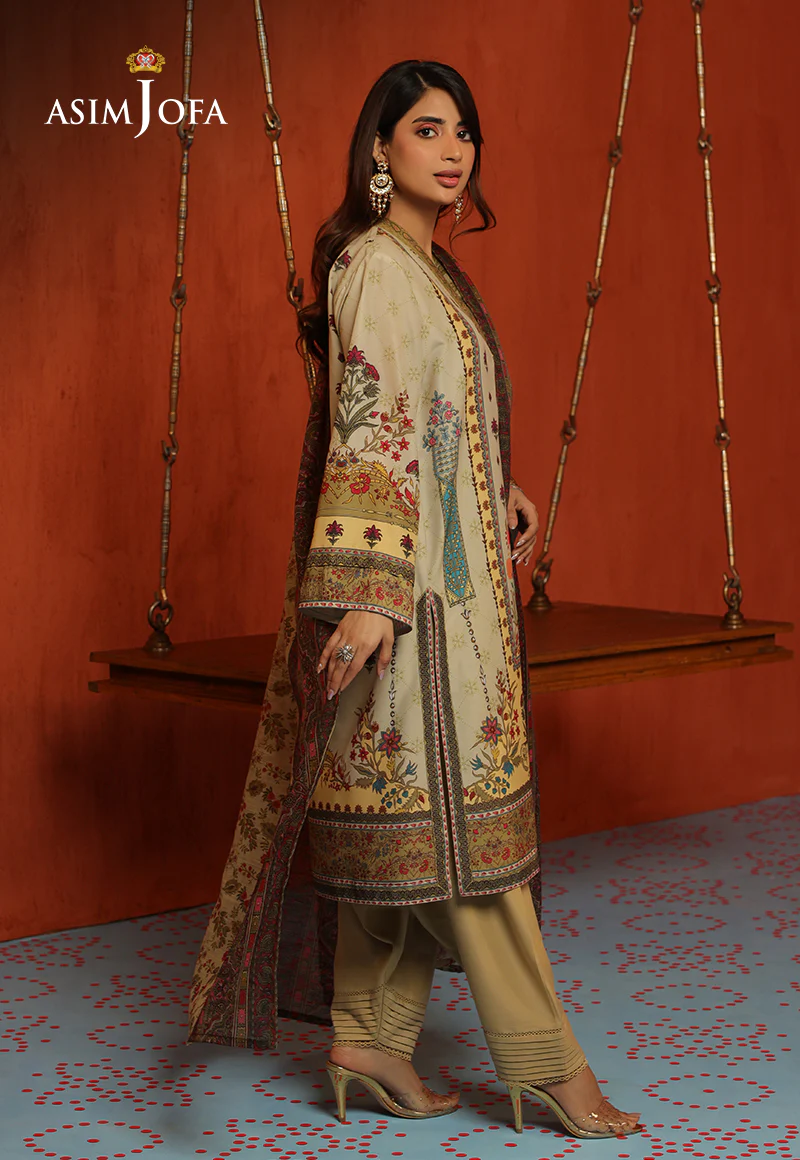 AJTM-16 - 3 PCS EMBROIDERED SWISS LAWN 3 PCS - Image 5
