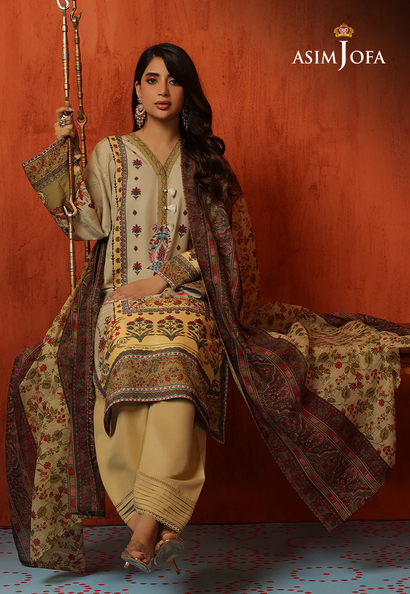 AJTM-16 - 3 PCS EMBROIDERED SWISS LAWN 3 PCS - Image 8