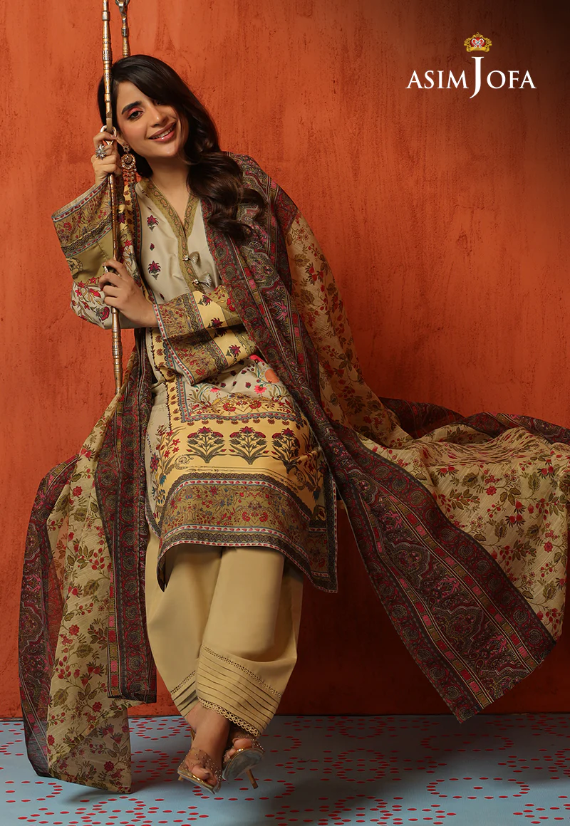 AJTM-16 - 3 PCS EMBROIDERED SWISS LAWN 3 PCS - Image 9
