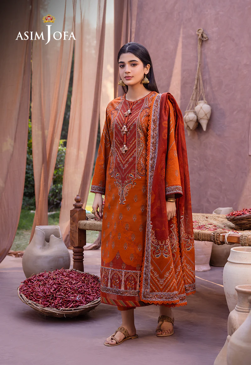 AJUB-07 PRINTED LAWN 3 PCS - Image 3