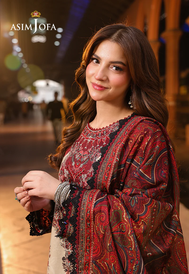 AJUBF-39 PRINTED EMBROIDERED LAWN 3 PCS - Image 3