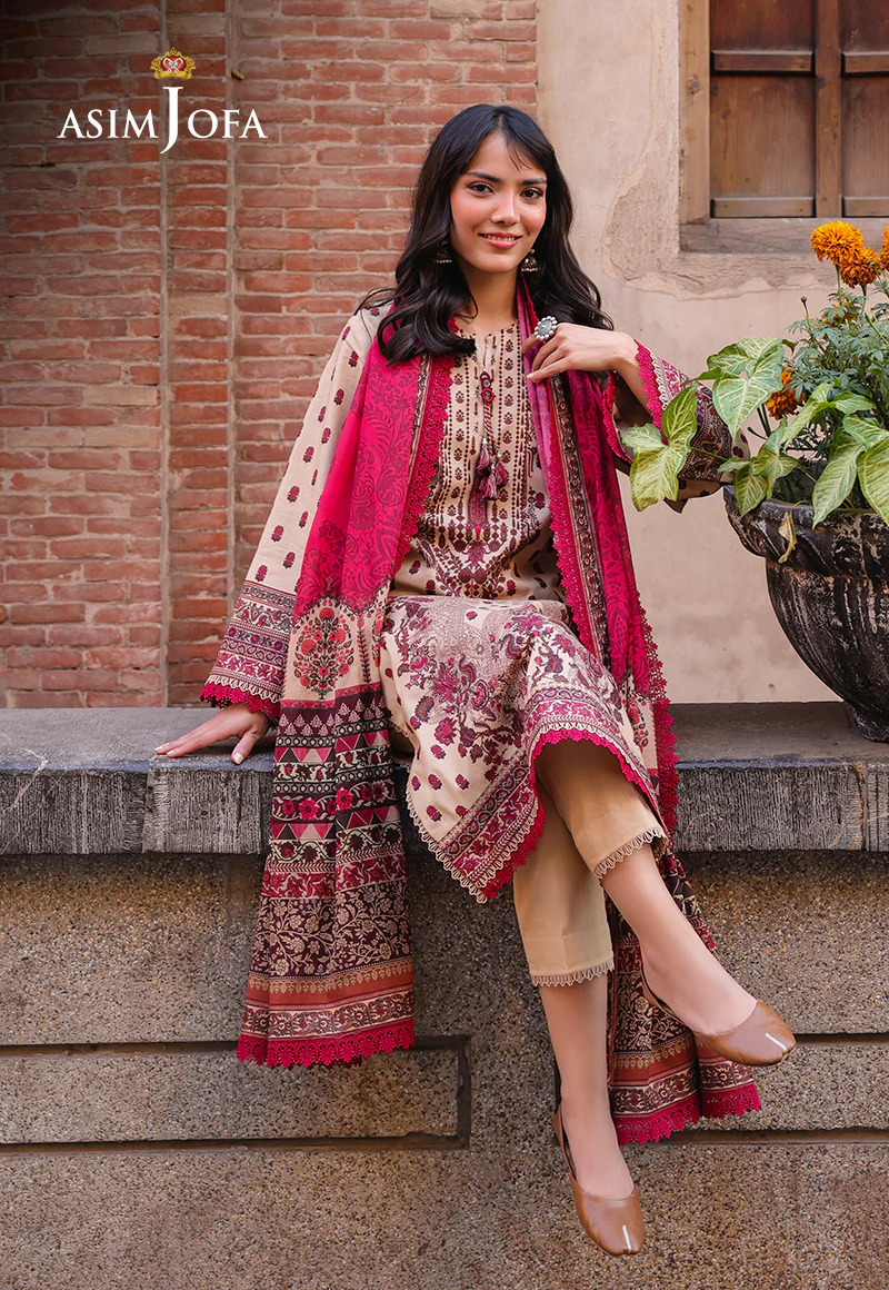 AJUBF-55 DIGITAL PRINTED LAWN 2 PCS - Image 5