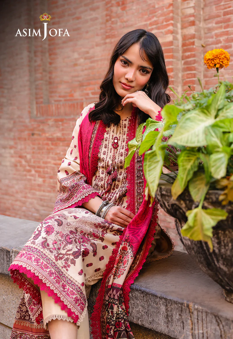 AJUBFD-55 DIGITAL PRINTED LAWN Stitched 3 PCS - Image 6