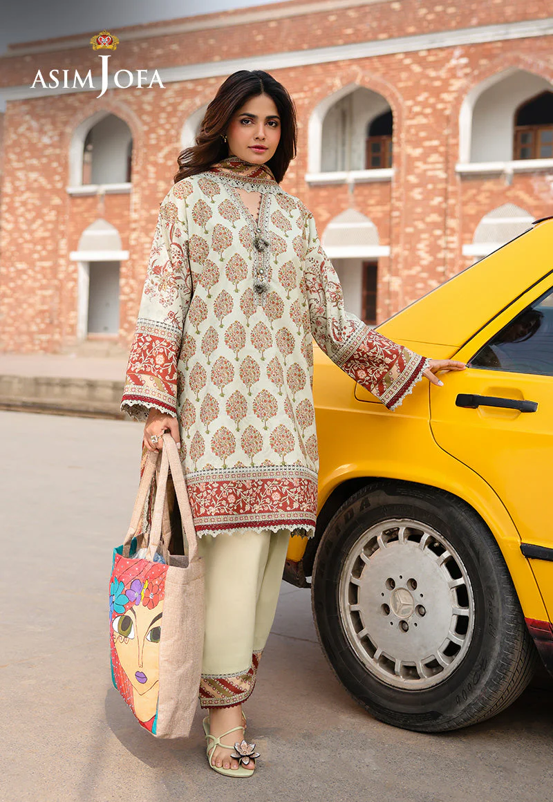AJUBFD-65 DIGITAL PRINTED LAWN STITCHED 3 PCS - Image 4