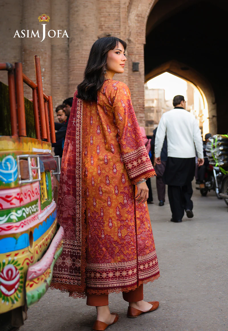 AJUBF-66 DIGITAL PRINTED LAWN 3 PCS - Image 4