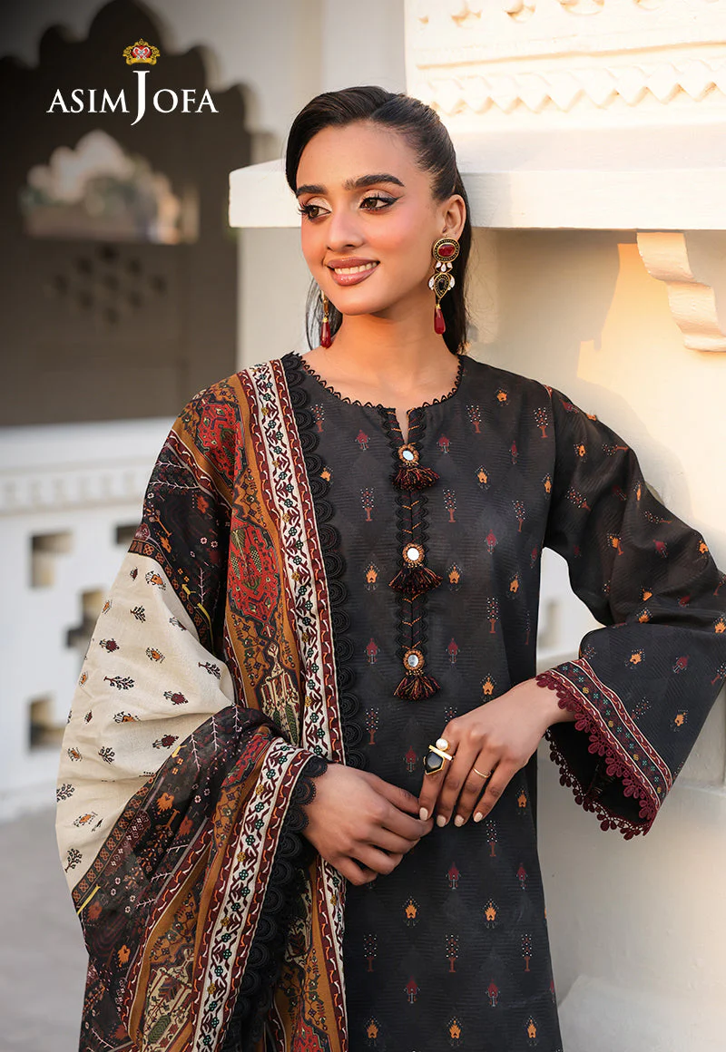AJUBFD-71 DIGITAL PRINTED LAWN STITCHED 3 PCS - Image 6