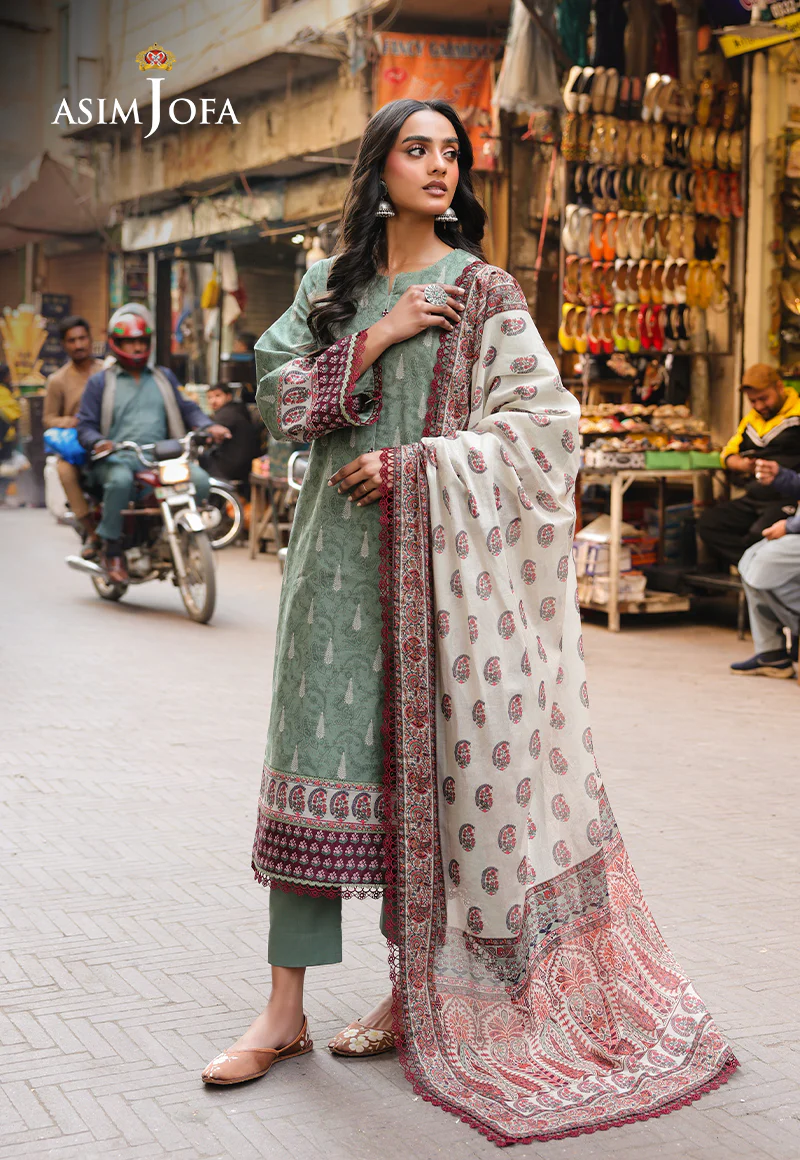 AJUBF-77 DIGITAL PRINTED LAWN 3 PCS - Image 3