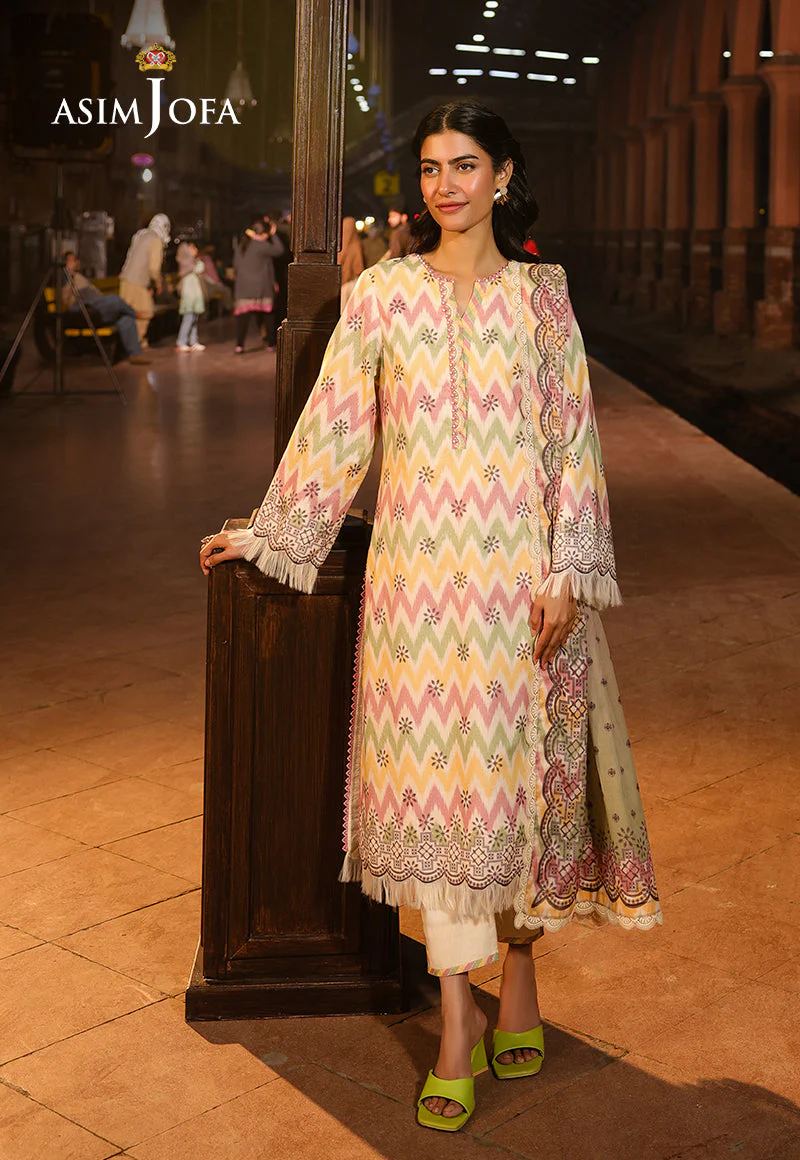 AJUBFD-87 DIGITAL PRINTED LAWN Stitched 3 PCS - Image 3