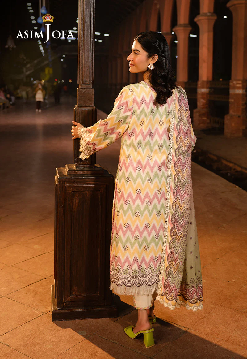AJUBFD-87 DIGITAL PRINTED LAWN Stitched 3 PCS - Image 4