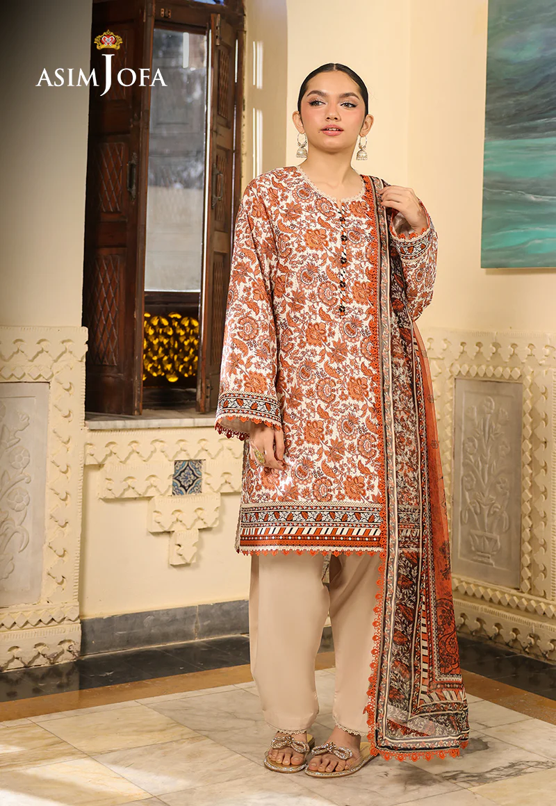 AJUBF-89 DIGITAL PRINTED LAWN 3 PCS - Image 3