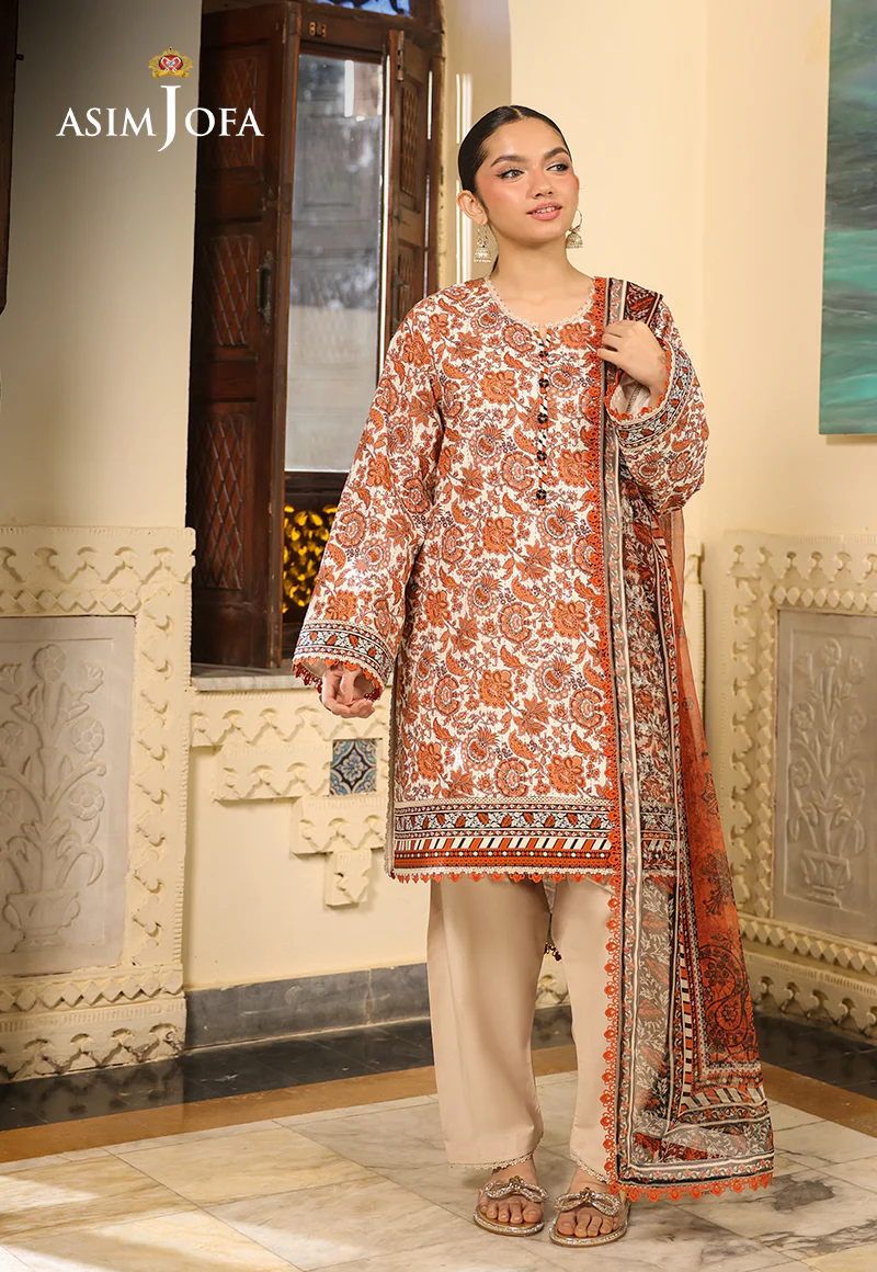 AJUBF-89 DIGITAL PRINTED LAWN 3 PCS - Image 4