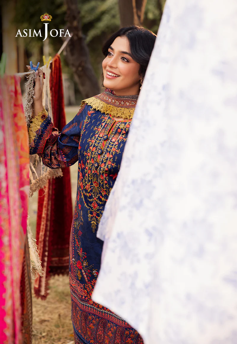 AJUBJ-08 PRINTED EMBROIDERED LAWN 3 PC - Image 6