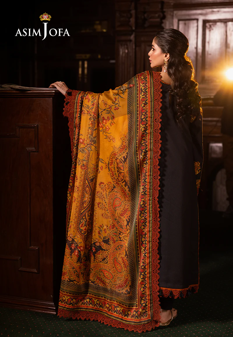 AJUBJ-12 PRINTED EMBROIDERED LAWN 3 PC - Image 2