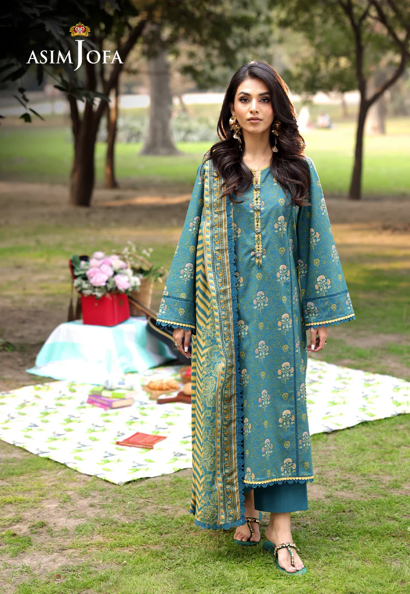 AJUBJ-16 Printed Lawn 3 Pcs - Image 2