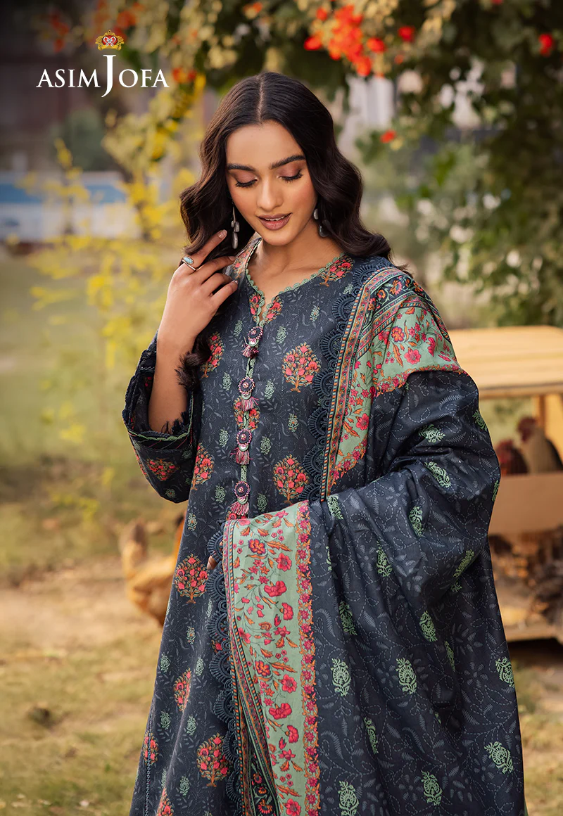 AJUBJ-17 Printed Lawn 3 Pcs - Image 3