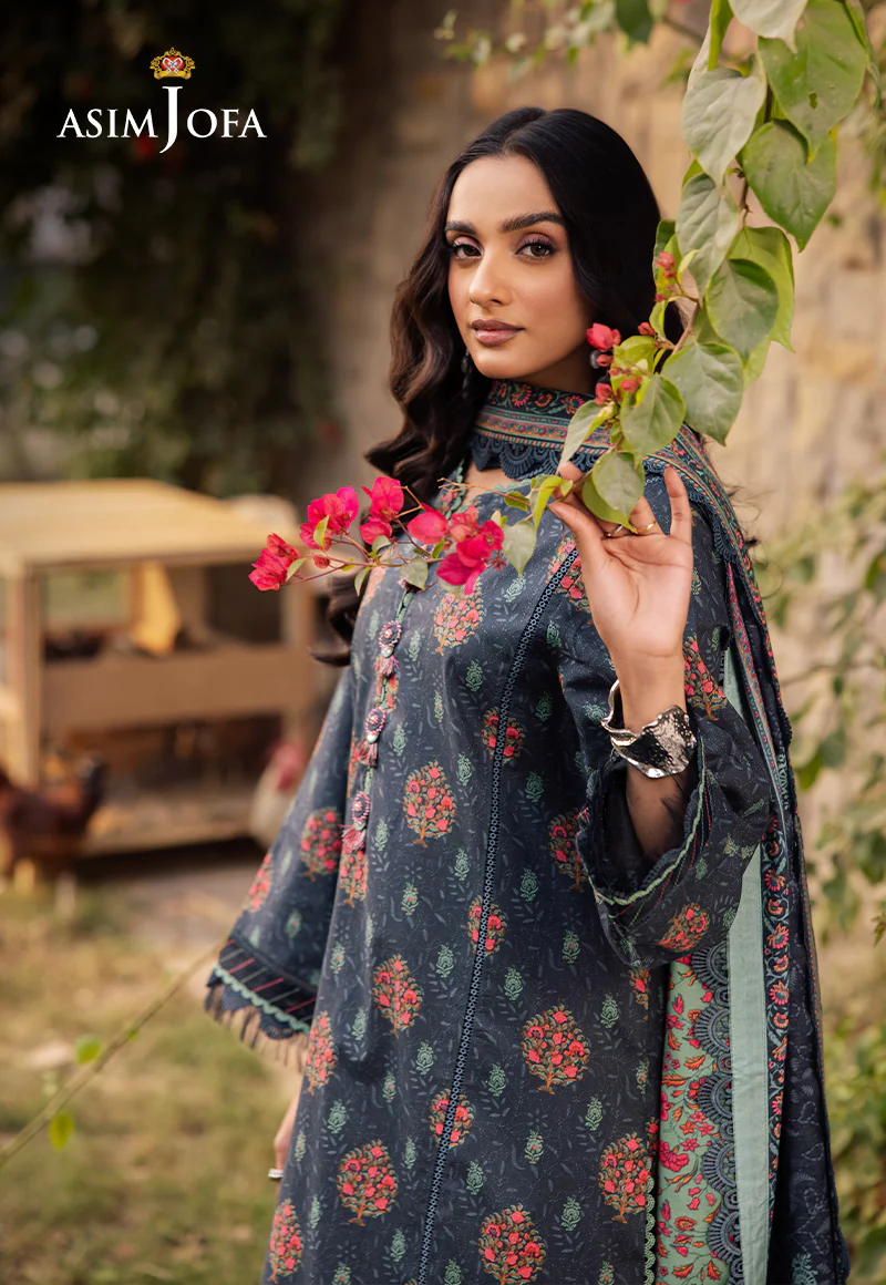 AJUBJ-17 Printed Lawn 3 Pcs - Image 5