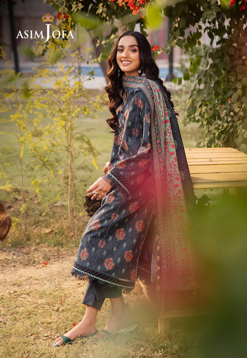 AJUBJ-17 Printed Lawn 3 Pcs - Image 6