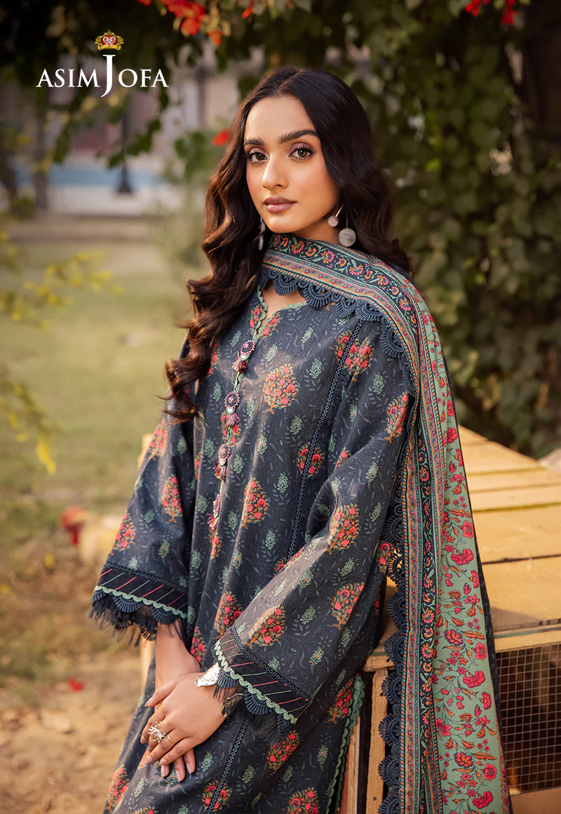 AJUBJ-17 Printed Lawn 3 Pcs - Image 7