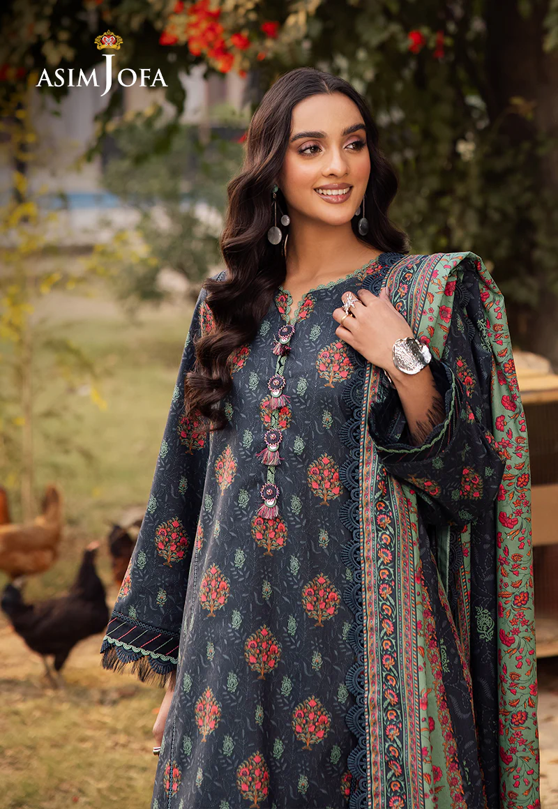 AJUBJ-17 Printed Lawn 3 Pcs - Image 8