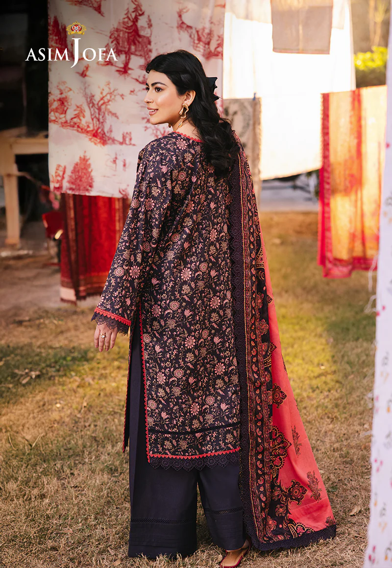 AJUBJ-18 Printed Lawn 3 Pcs - Image 2
