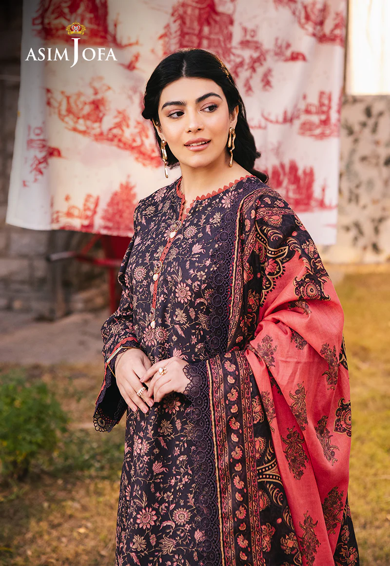 AJUBJ-18 Printed Lawn 3 Pcs - Image 3