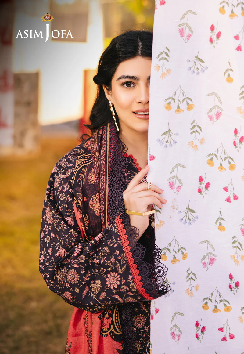 AJUBJ-18 Printed Lawn 3 Pcs - Image 5