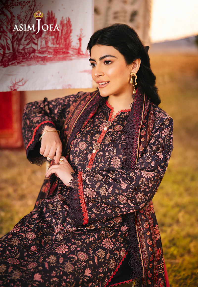 AJUBJ-18 Printed Lawn 3 Pcs - Image 7