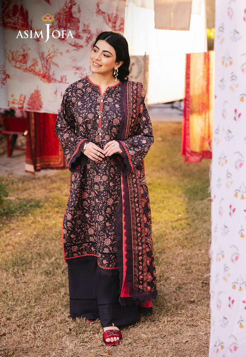 AJUBJ-18 Printed Lawn 3 Pcs - Image 8