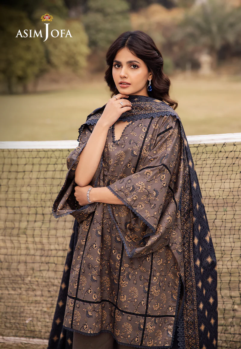 AJUBJ-20 Printed Lawn 3 Pcs - Image 4