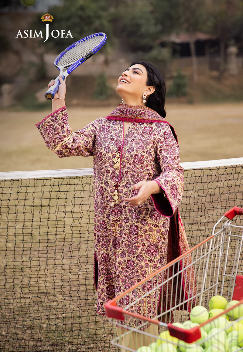 AJUBJ-21 Printed Lawn 3 Pcs - Image 4