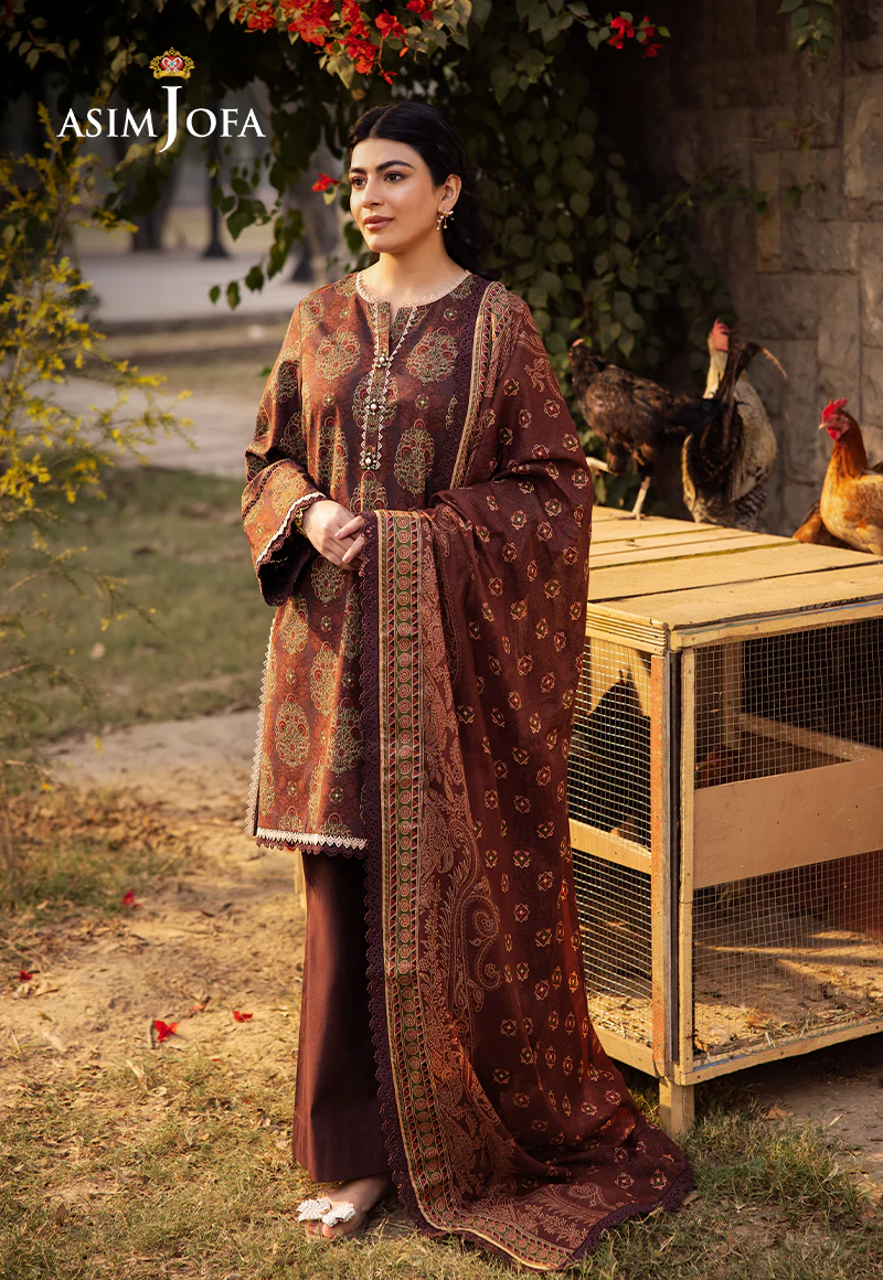 AJUBJ-23 Printed Lawn 3 Pcs - Image 4