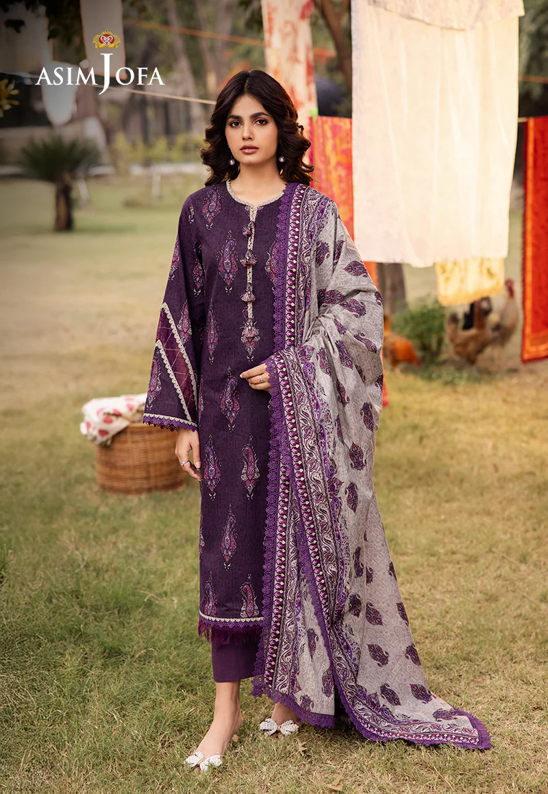 AJUBJ-27 PRINTED LAWN 3 PC - Image 4