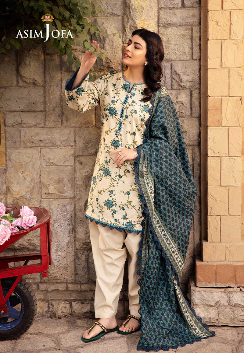 AJUBJ-34 PRINTED LAWN 3 PC - Image 4