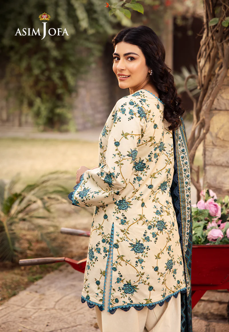 AJUBJ-34 PRINTED LAWN 3 PC - Image 5