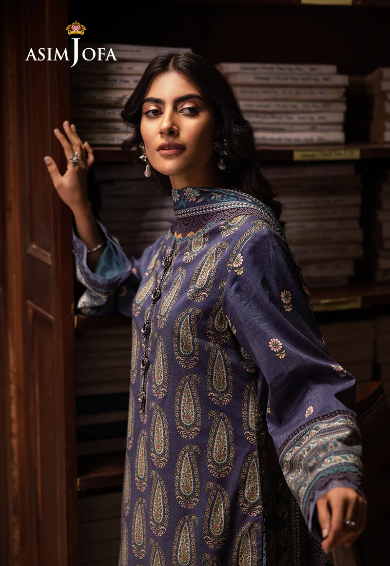 AJUBJ-36 Printed Lawn 3 Pcs - Image 5