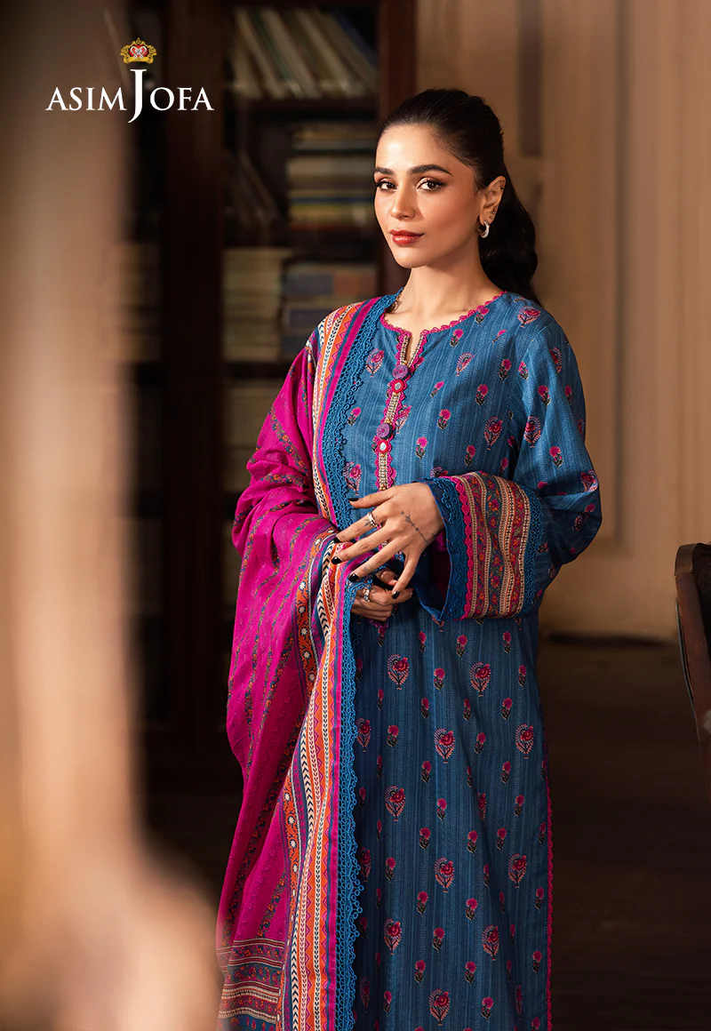 AJUBJ-40 Printed Lawn 3 Pcs - Image 4